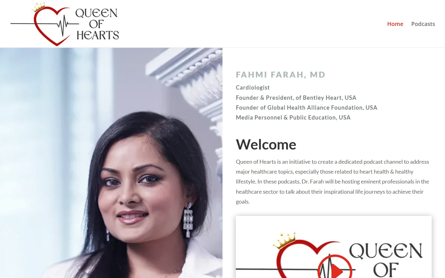 Fahmi Farah, MD website displayed on desktop