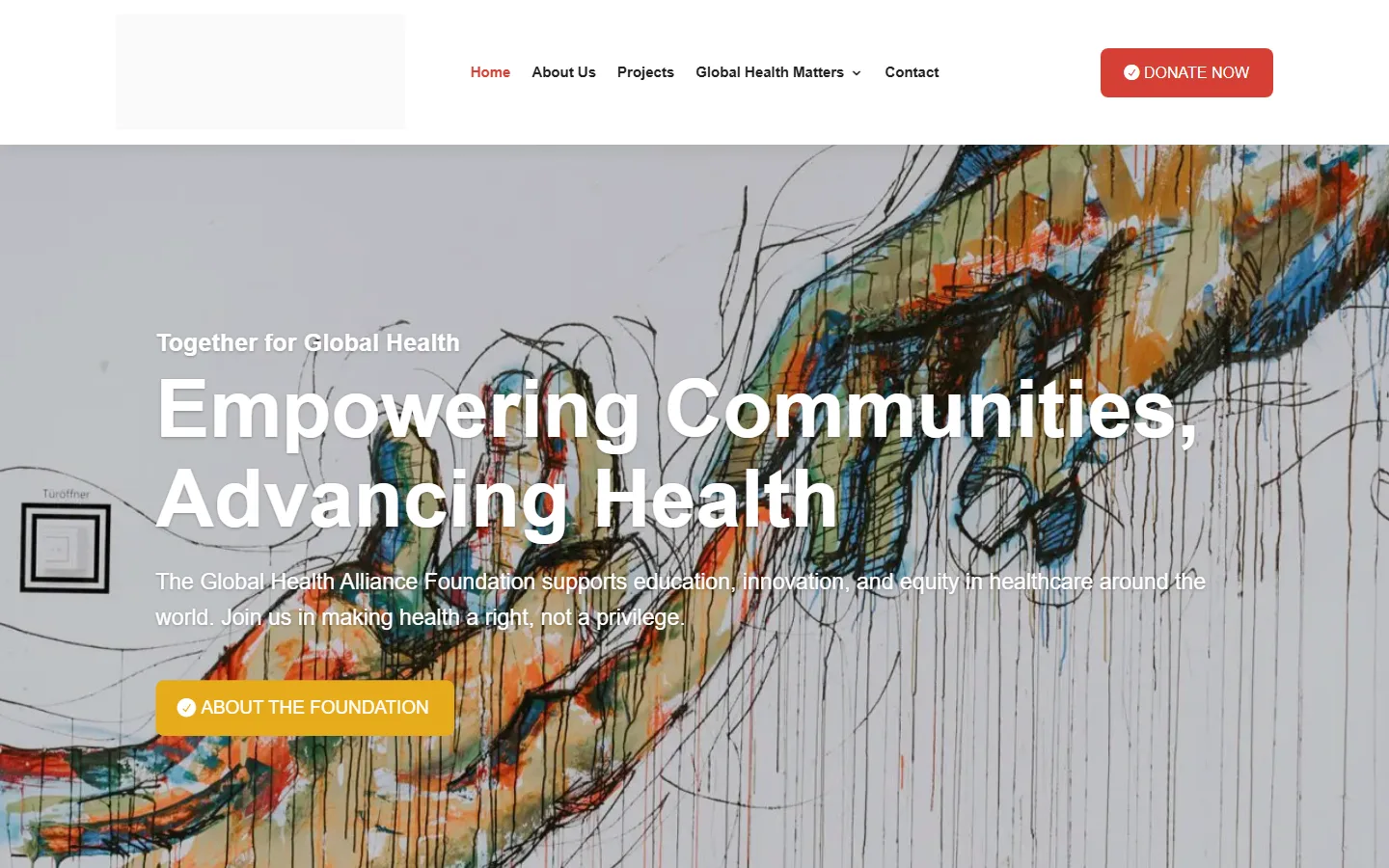 GHA Foundation website displayed on desktop